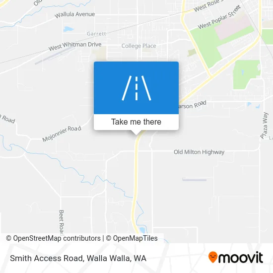 Smith Access Road map