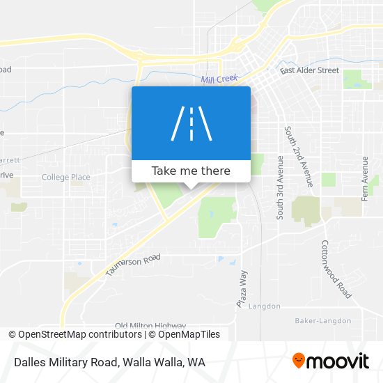 Dalles Military Road map