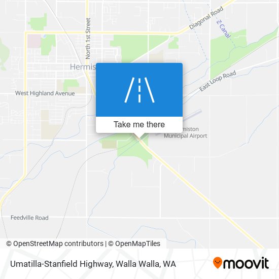 Umatilla-Stanfield Highway map