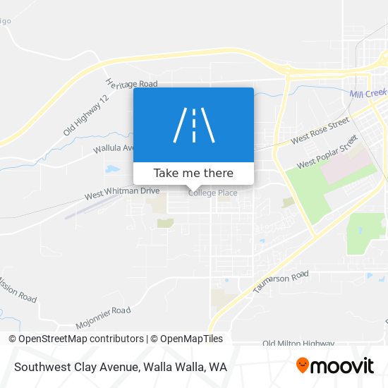 Southwest Clay Avenue map