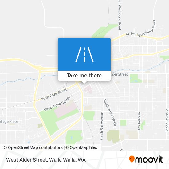 West Alder Street map