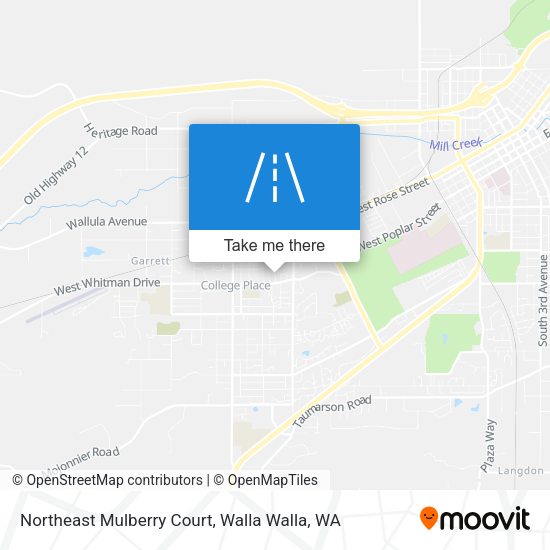 Northeast Mulberry Court map