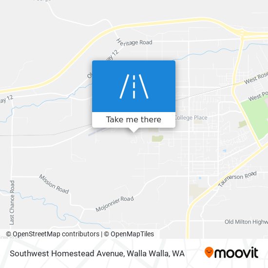 Southwest Homestead Avenue map