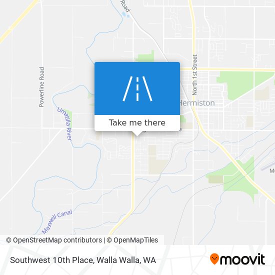 Southwest 10th Place map