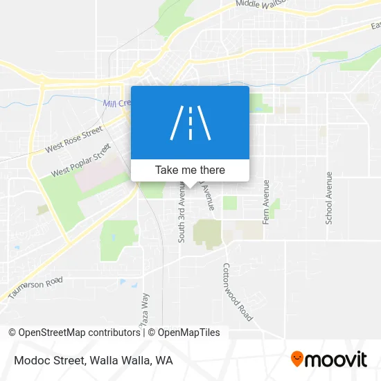 Modoc Street map