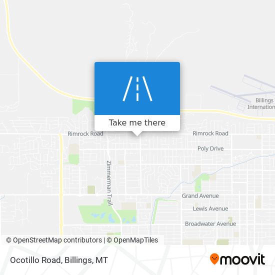 Ocotillo Road map