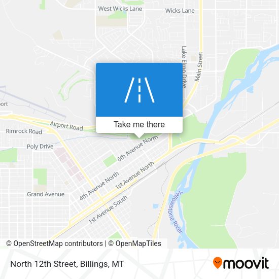 North 12th Street map