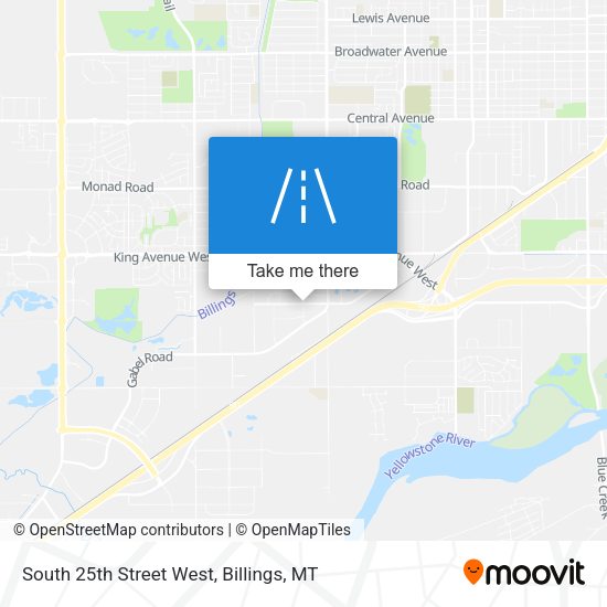 Mapa de South 25th Street West