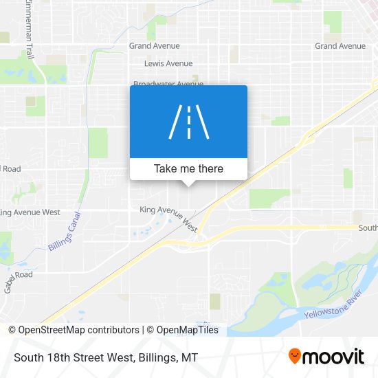 South 18th Street West map