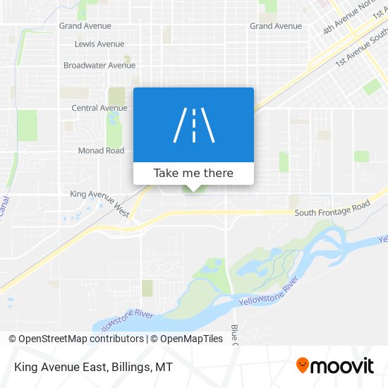 King Avenue East map