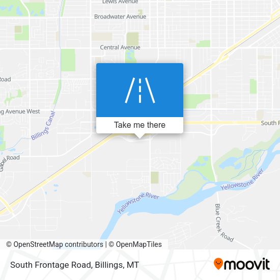 South Frontage Road map