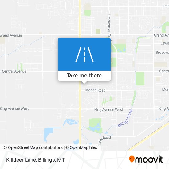 Killdeer Lane map