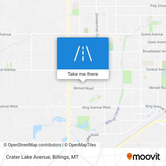 Crater Lake Avenue map