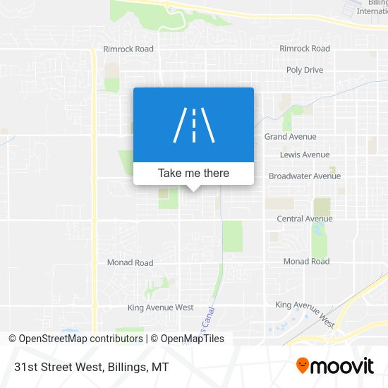 31st Street West map