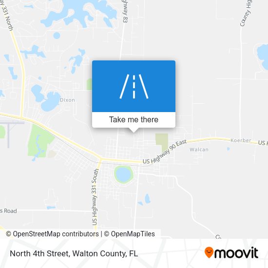 North 4th Street map