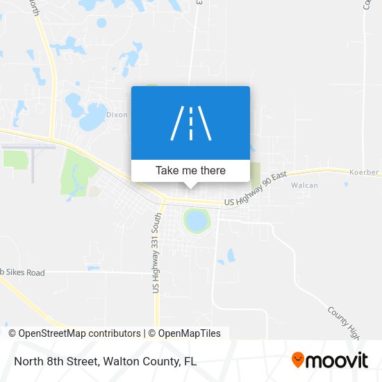 North 8th Street map