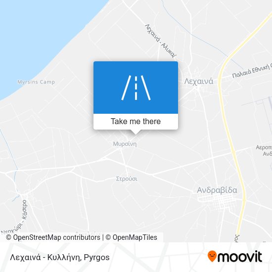 Λεχαινά - Κυλλήνη map