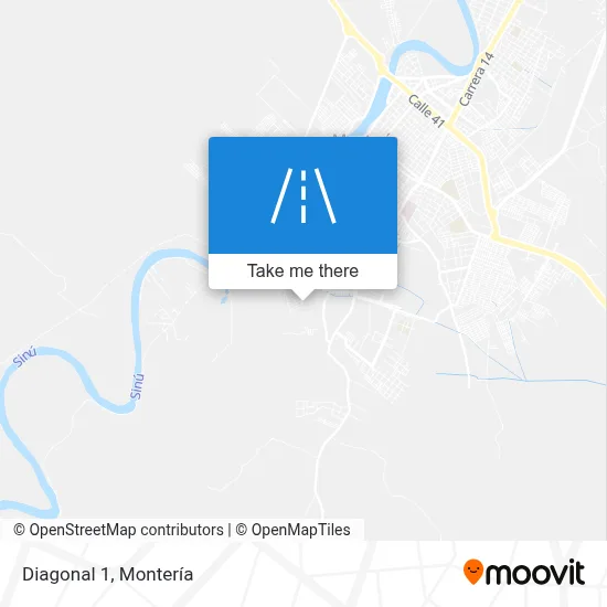 Diagonal 1 map
