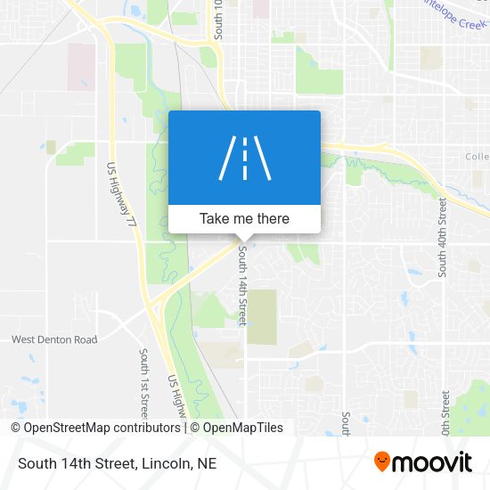 Mapa de South 14th Street