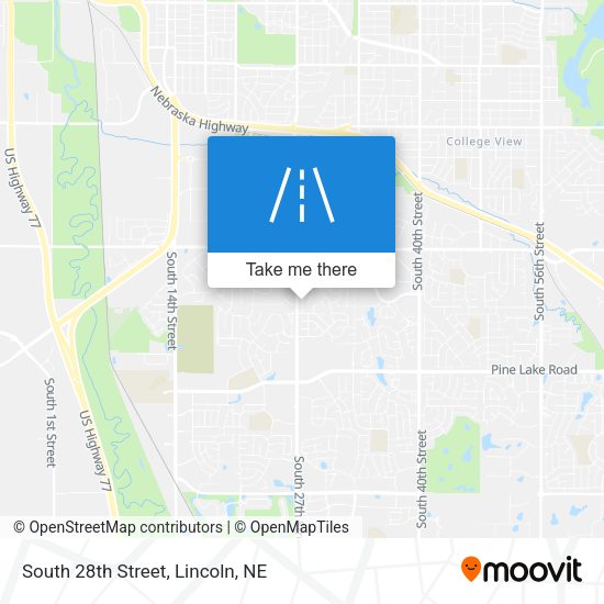 Mapa de South 28th Street