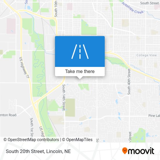 Mapa de South 20th Street