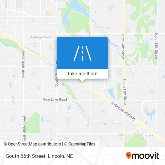 South 66th Street map