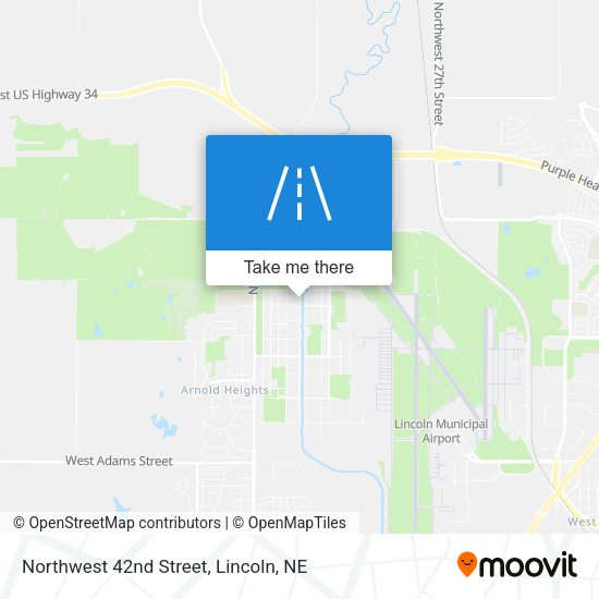 Northwest 42nd Street map