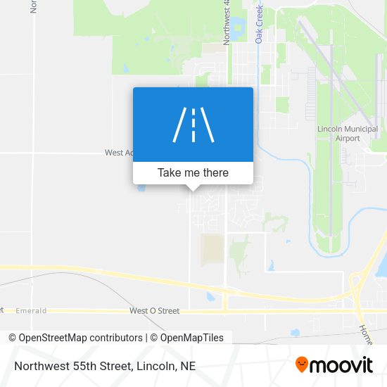 Northwest 55th Street map