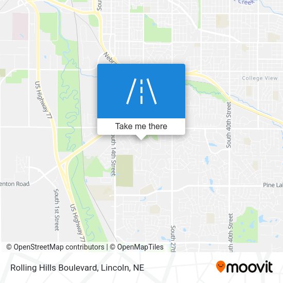 Rolling Hills Boulevard map