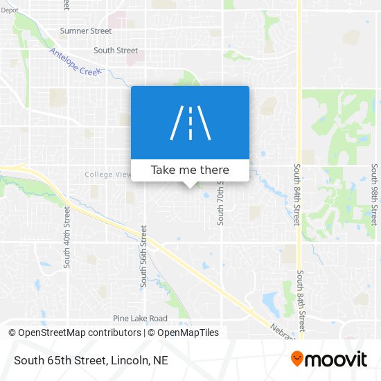 South 65th Street map