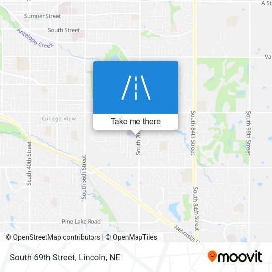 South 69th Street map