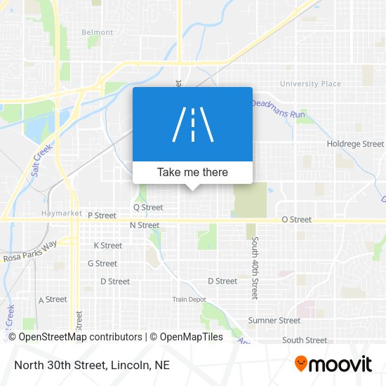 North 30th Street map