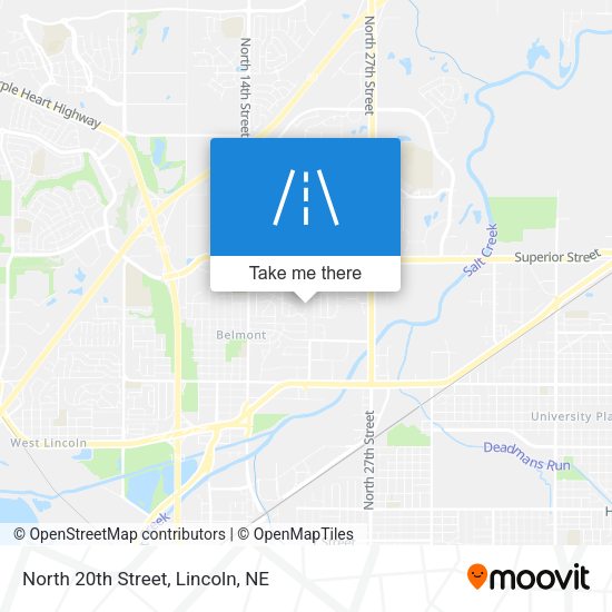 Mapa de North 20th Street