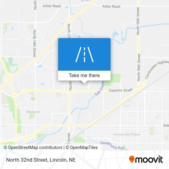 North 32nd Street map