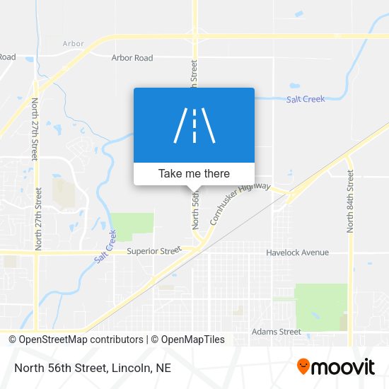North 56th Street map