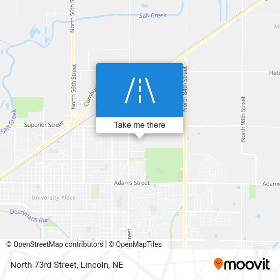 North 73rd Street map