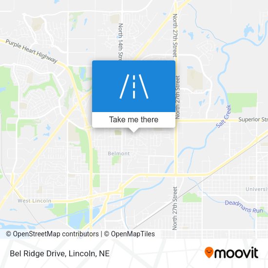 Mapa de Bel Ridge Drive
