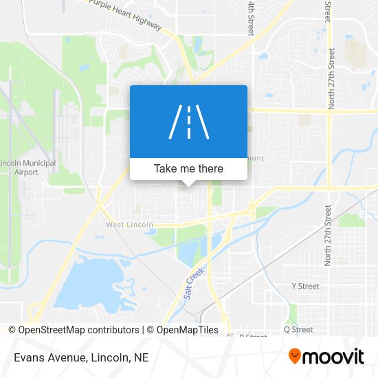 Mapa de Evans Avenue