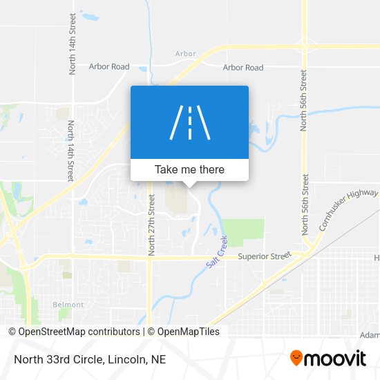 North 33rd Circle map