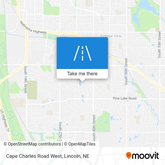Mapa de Cape Charles Road West