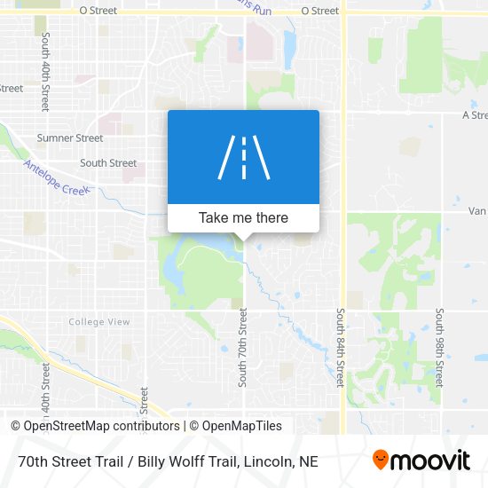 70th Street Trail / Billy Wolff Trail map