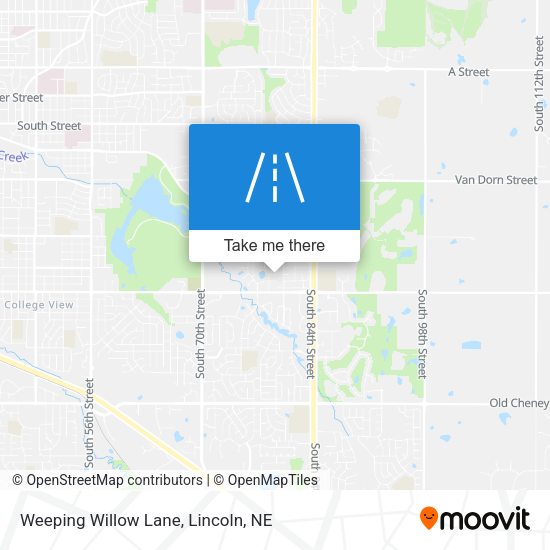 Mapa de Weeping Willow Lane