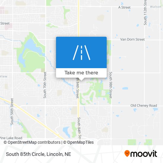 South 85th Circle map