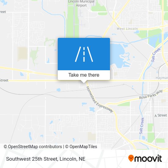 Mapa de Southwest 25th Street