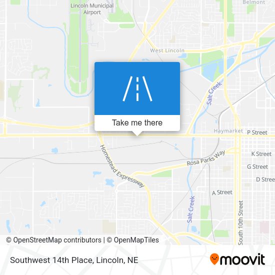 Southwest 14th Place map