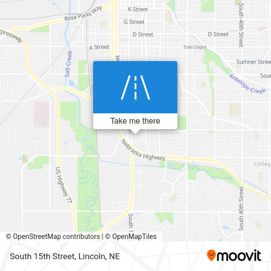 South 15th Street map