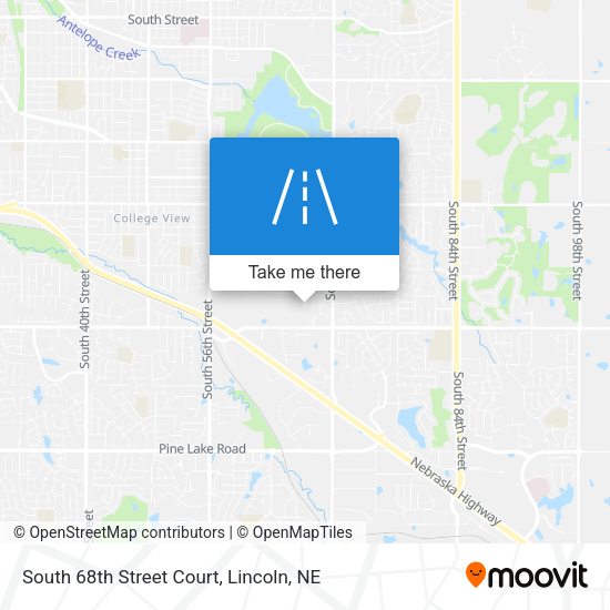 South 68th Street Court map