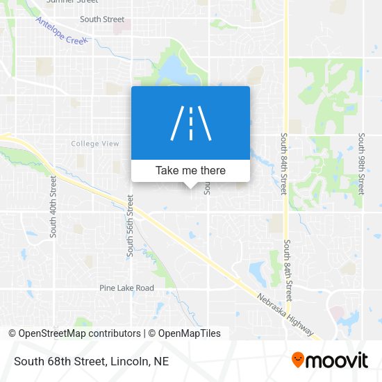 Mapa de South 68th Street