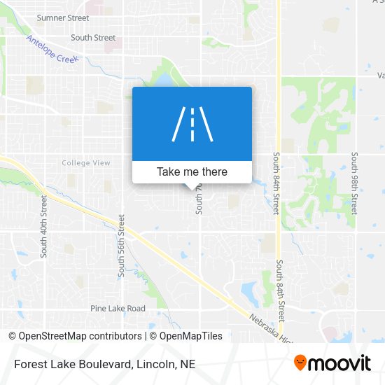 Forest Lake Boulevard map