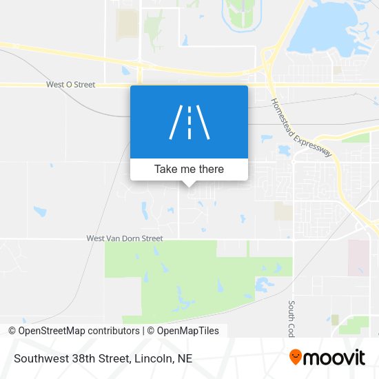 Southwest 38th Street map